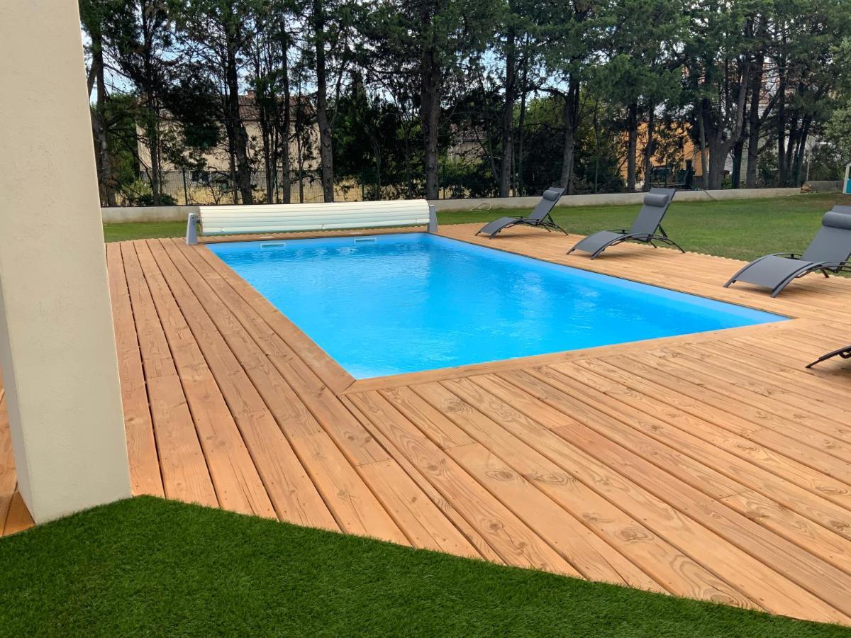 Gite Les Oliviers 10 Pers Piscine Au Calme 4 Etoiles Saint-Laurent-la-Vernede Екстер'єр фото